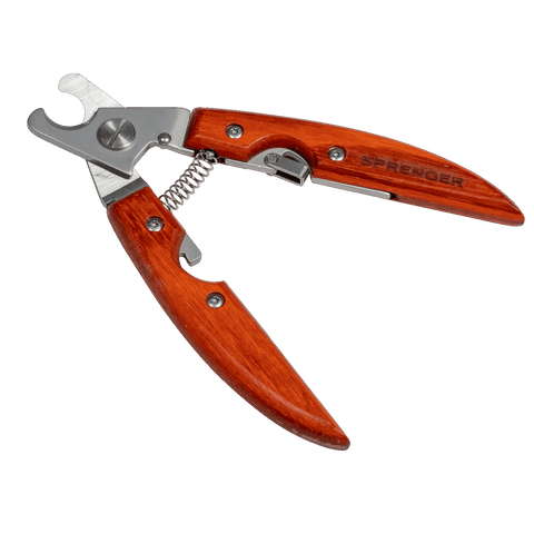 HS SPRENGER Nail Clipper with Safety-Stop with Wooden Handle