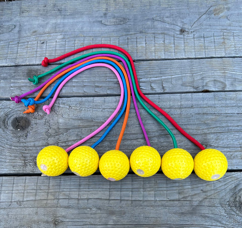 EURO JOE - Yellow Super Ball with rope handle