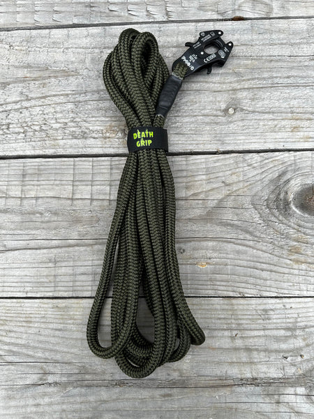 Death Grip 10mm rope long line with KONG FROG clip , 5 metre/15 feet